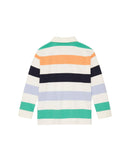 Polo de niño manga larga con rayas multicolor