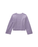 Jersey de niña liso con cuello redondo