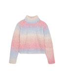 Jersey de niña multicolor cuello alto