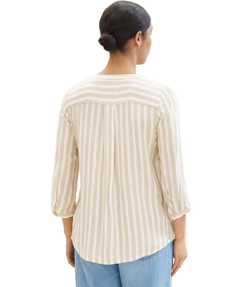 Camiseta de mujer de manga larga con rayas