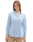 Blusa de mujer con manga francesa y cuello pico