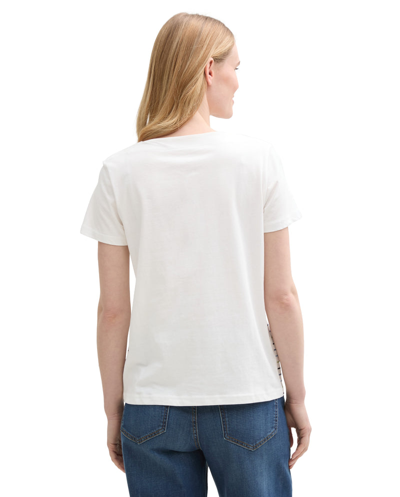 Camiseta de mujer de manga corta con rayas