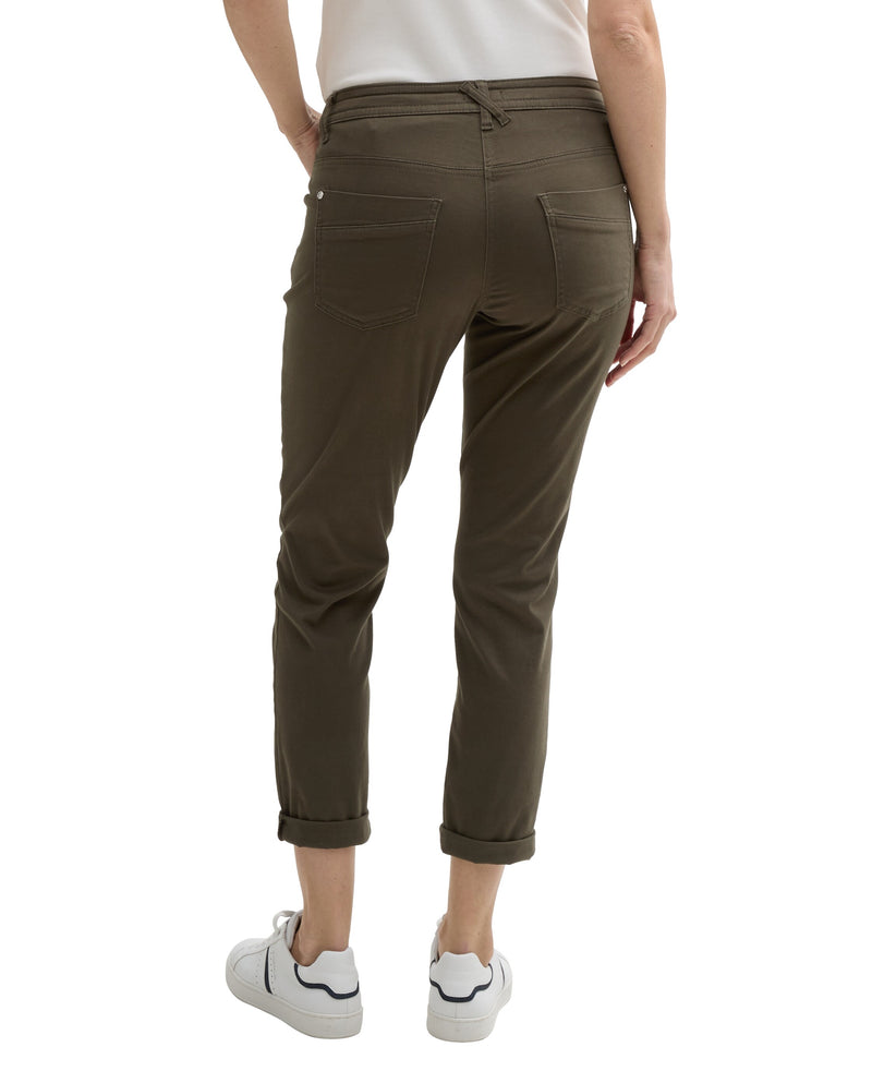 Vaquero de mujer tapered fit con cordón