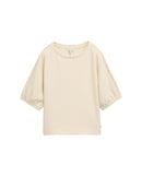 Sudadera de mujer de manga corta con estructura