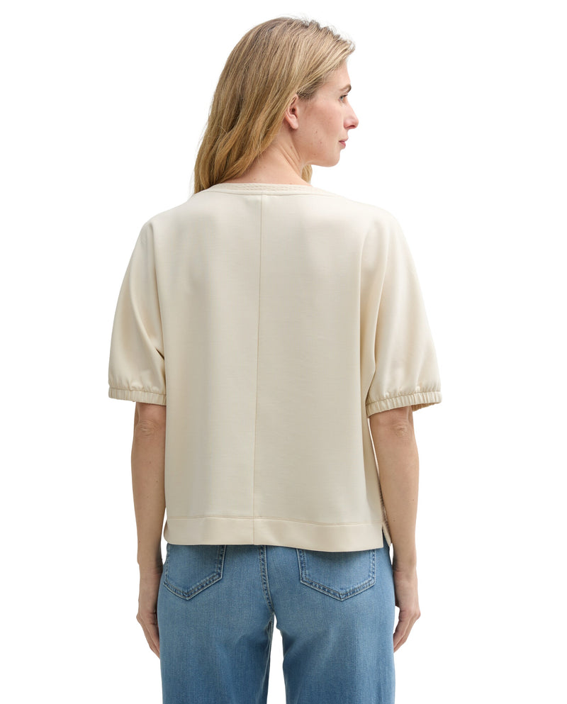 Sudadera de mujer de manga corta con estructura