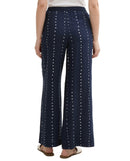 Pantalón de mujer recto con estampado de lunares