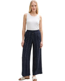 Pantalón de mujer recto con estampado de lunares