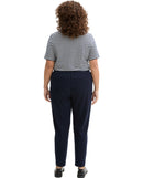 Pantalón jogger de mujer con cintura alta elástica y diseño liso