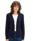 Cárdigan de mujer manga larga liso azul marino