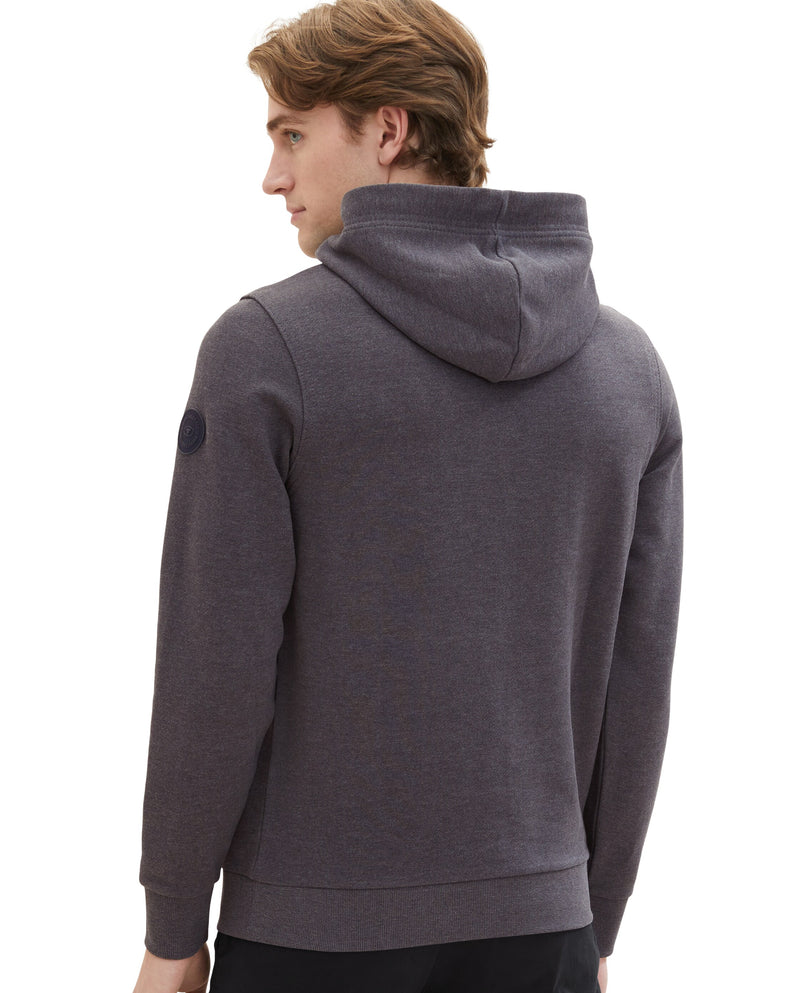 Men's hooded sweatshirt with small print