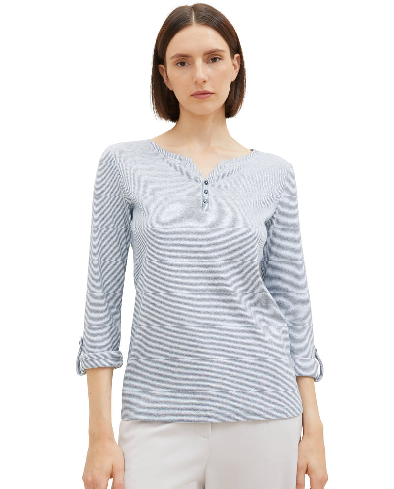 Women's Long Sleeve Button Down T-shirt