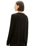 Cárdigan de mujer manga larga liso negro