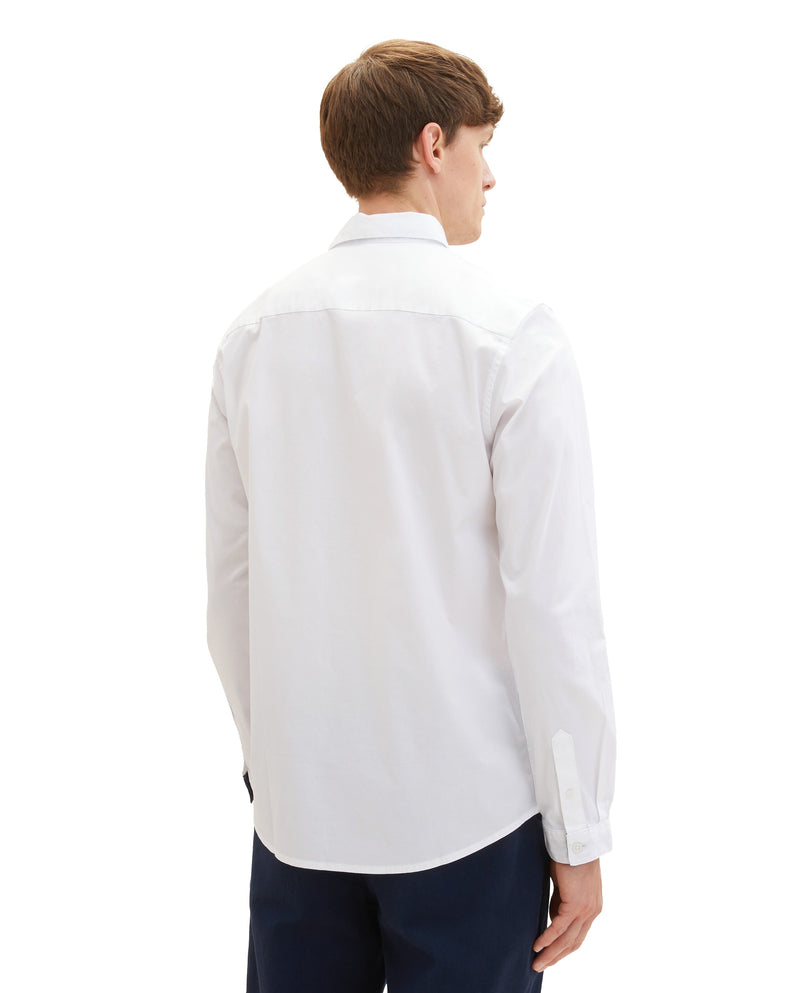 Camisa de hombre regular lisa blanco