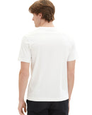 Camiseta de hombre de manga corta con dibujo frontal blanco