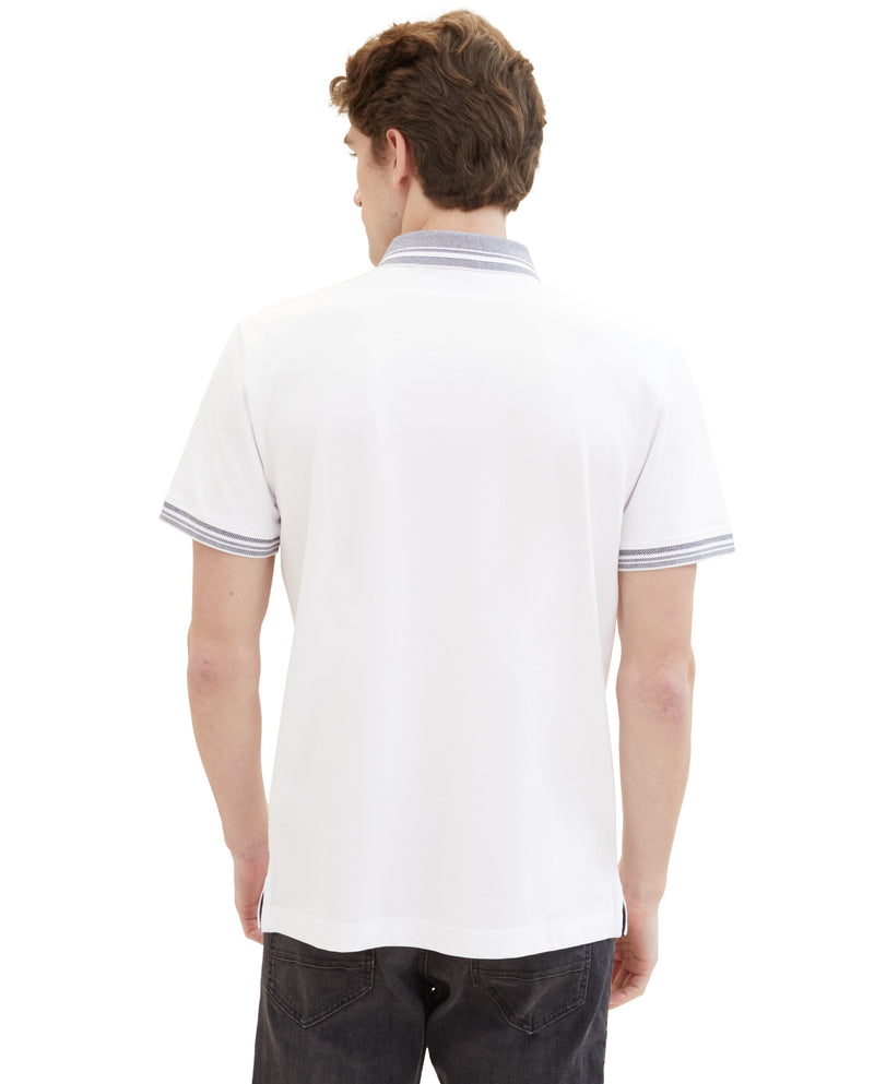 Polo de hombre de manga corta blanco