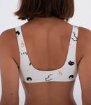 Top de bikini de mujer Crop Top Print HURLEY