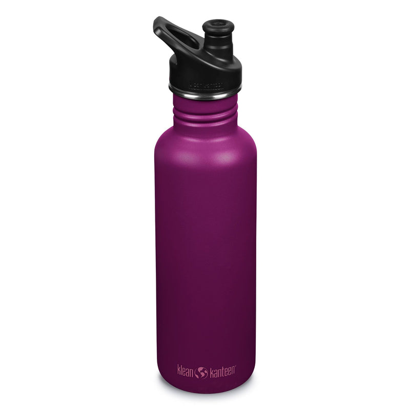 Classic Klean Kanteen Bottle with Sport Cap 27oz (798ml) purple