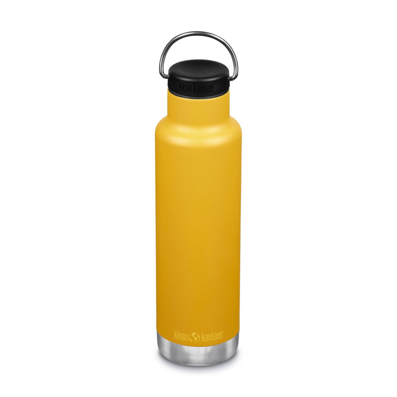 Classic Klean Kanteen Thermal Bottle with Loop Lid 20oz (592 ml) Yellow