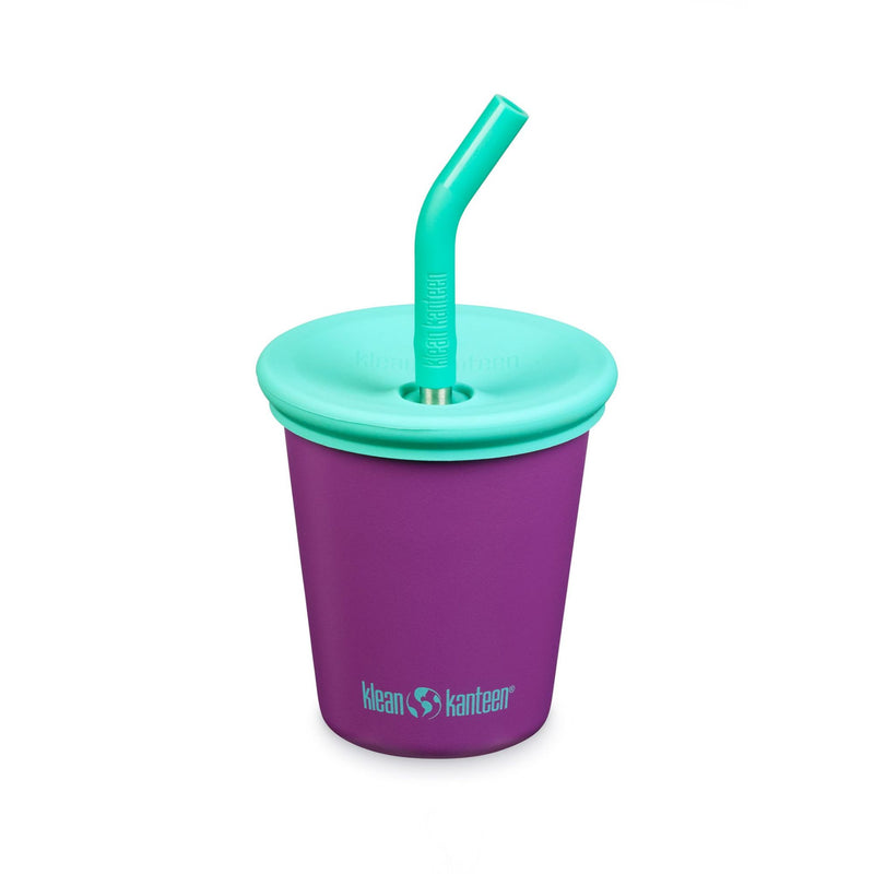 Klean Kanteen children's cup with lid and straw 10oz (280ml) purple