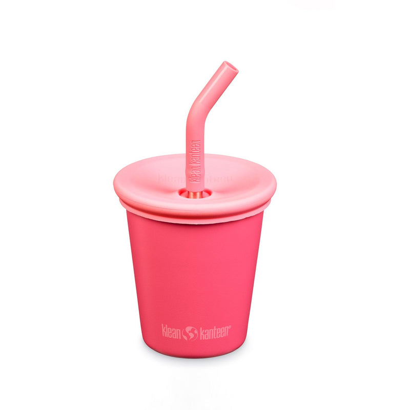 Klean Kanteen children's cup with lid and straw 10oz (280ml) red