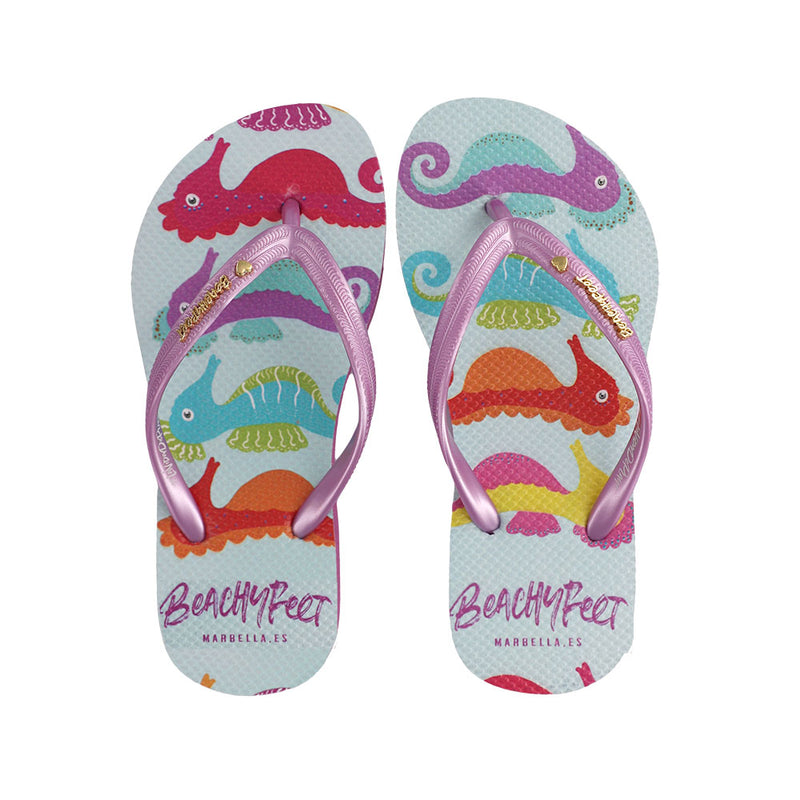 Children's flip flops Horses model from the Beachy Feet brand