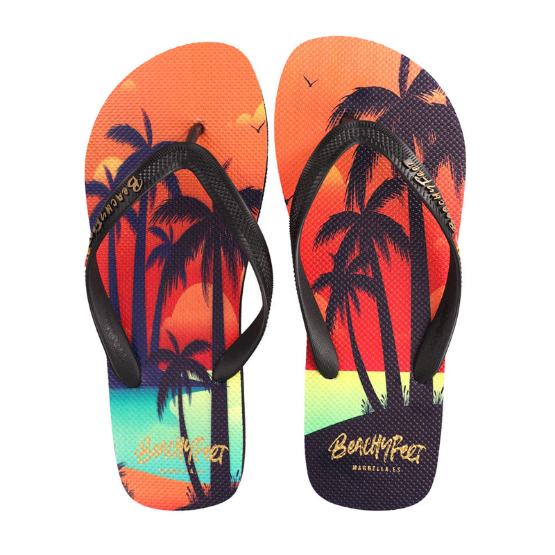 Sunset Beachy Feet men's flip flops