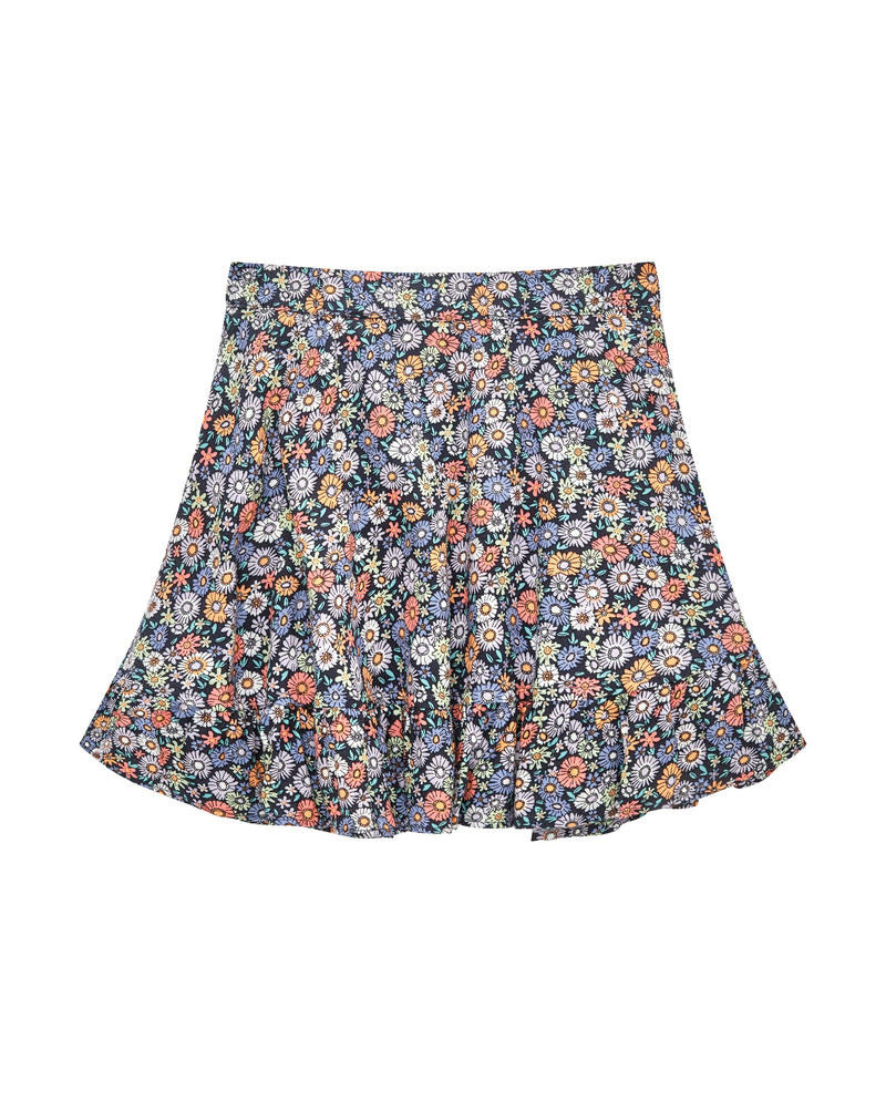 Girl's floral print mini skirt