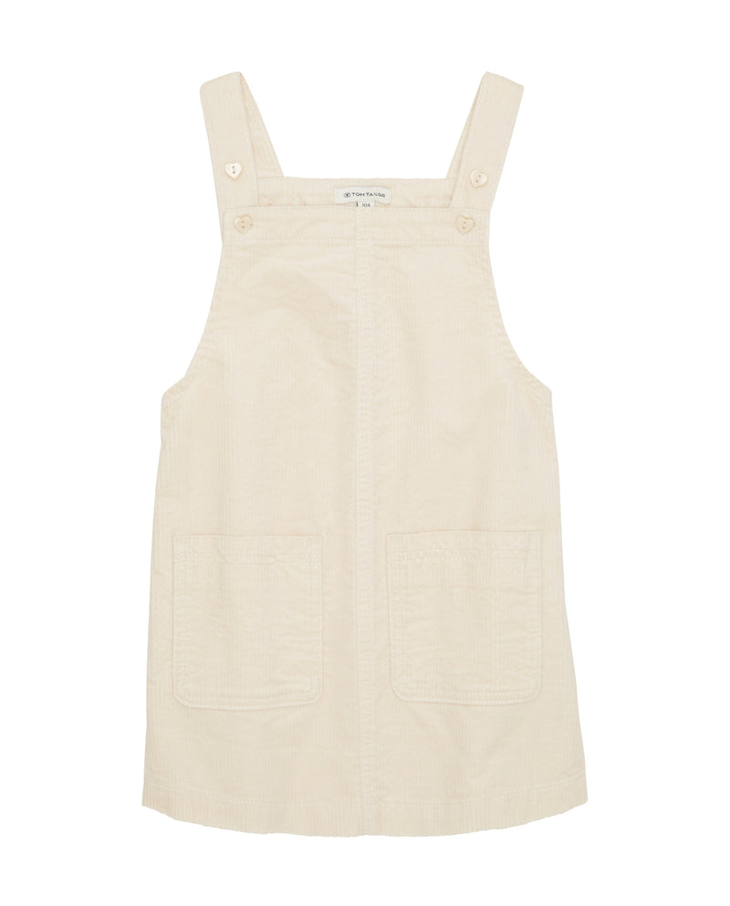 Girl's pinafore with straps and buttons