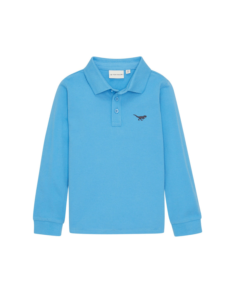 100% cotton long-sleeved boy's polo shirt