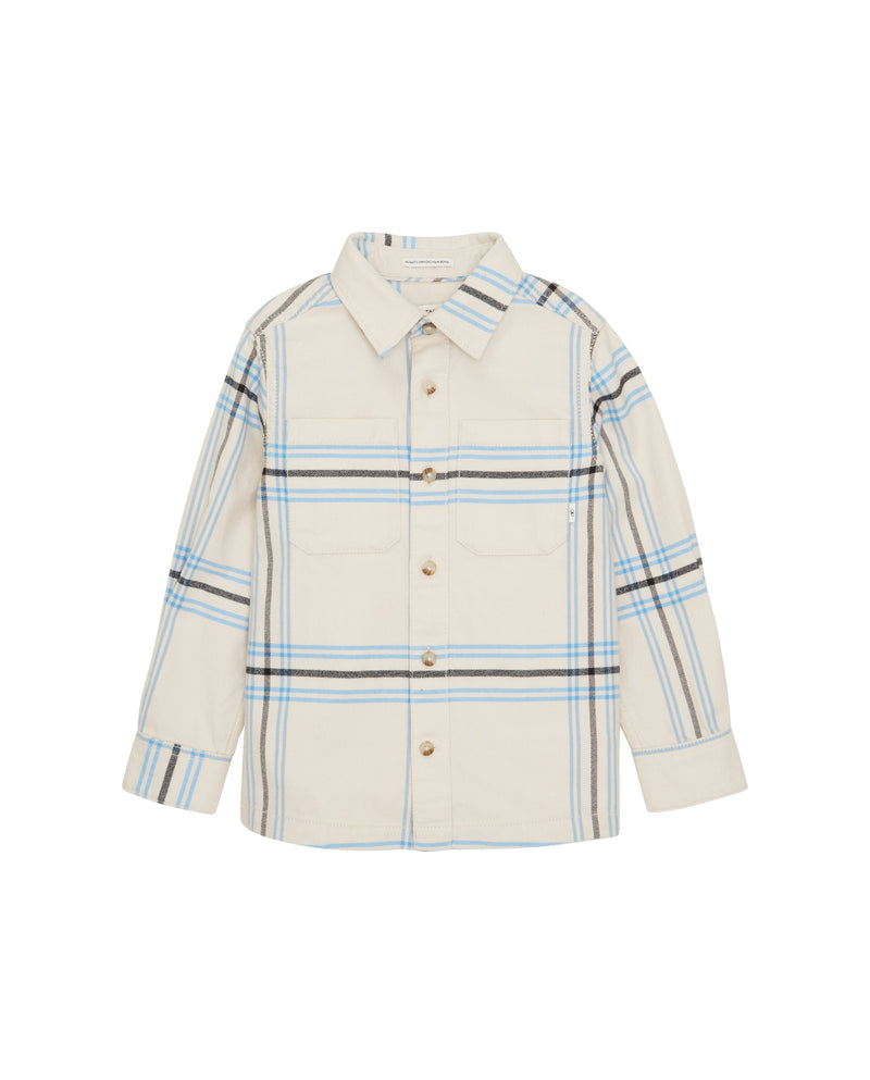 Boy's 100% Cotton Long Sleeve Plaid Shirt