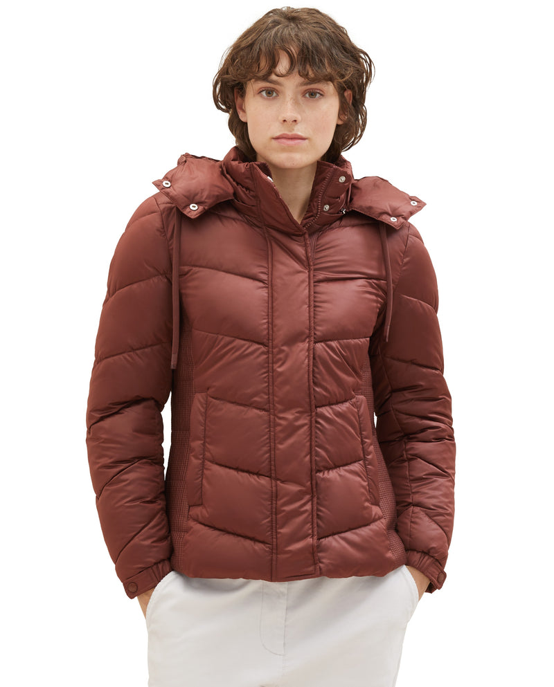 Women's down jacket with removable hood